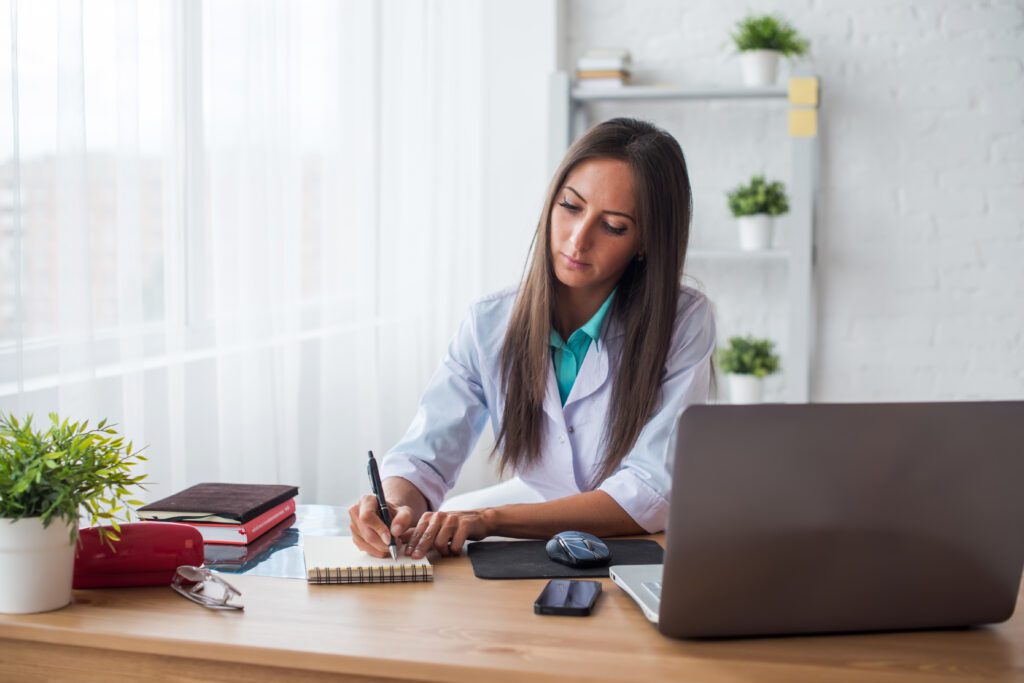 Physician Doctor Working in Office